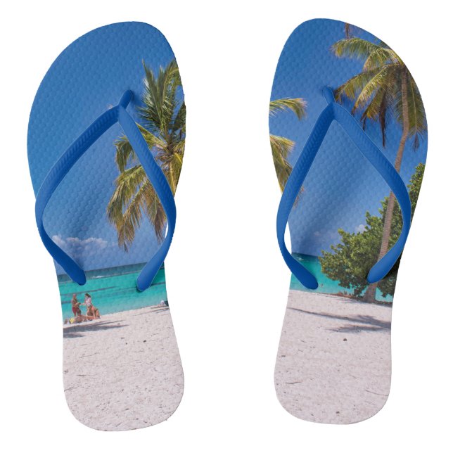 Custom Beach  Family Vacation Summer Flip Flops (Footbed)