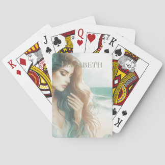 Custom Beach Girl Personalised Playing Cards