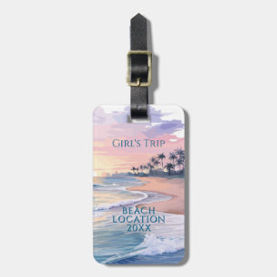 Custom Beach Girls Trip  Luggage Tag