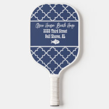 Custom Beach House Navy & White Pattern