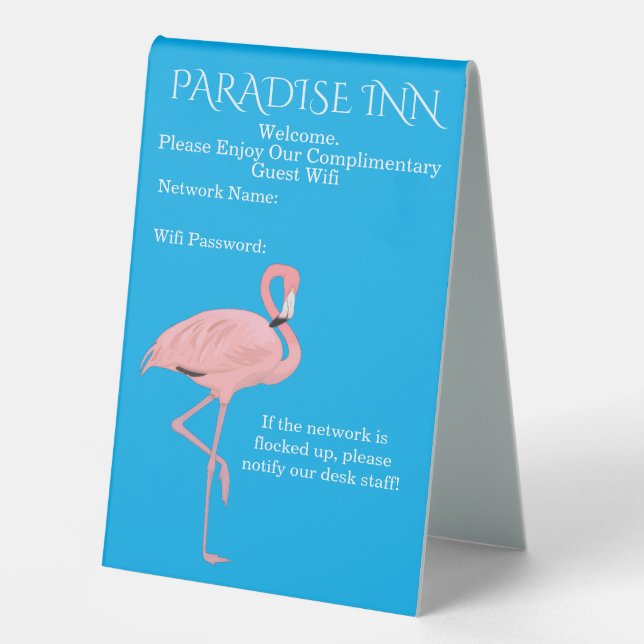 Custom Beach House Rental Wifi Login Information (Front)