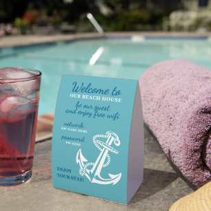 Custom Beach House Rentals Home Wifi Instructions