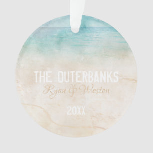 Custom Beach Name Year Custom Kids Photo Keepsake Ornament