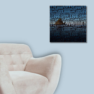 Custom Beach Photo Typography Love Poster