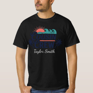 Custom Beach Summer Cousin Crew Matching Vacation T-Shirt
