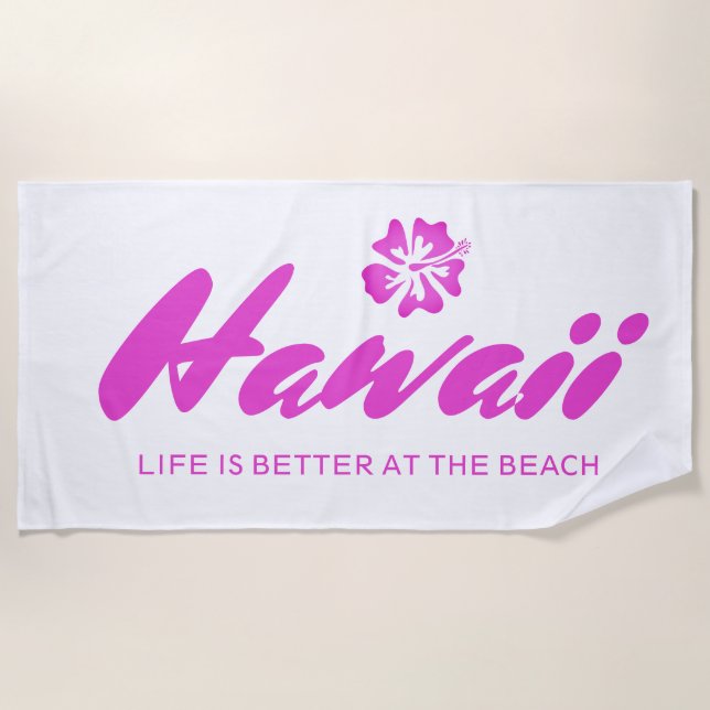 Custom beach towel - Life is better at the beach (Front)