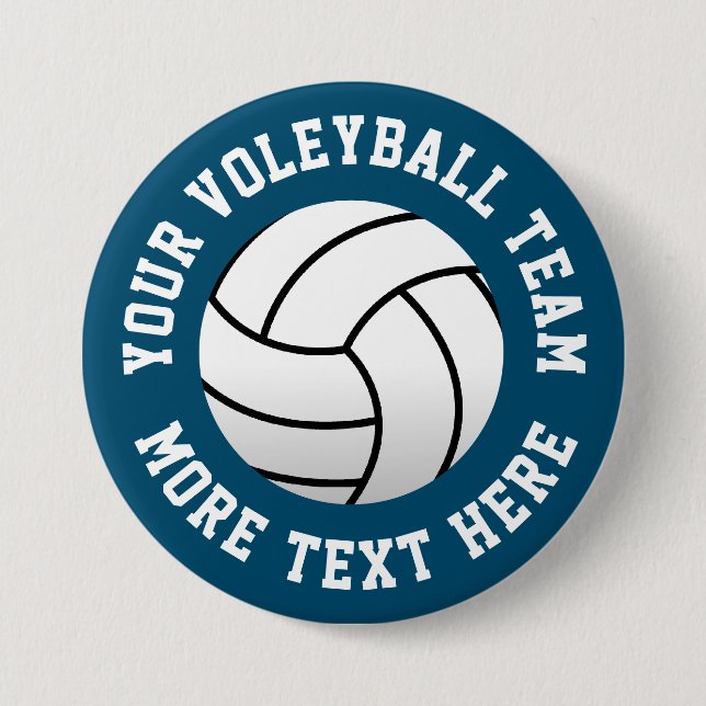 Custom beach volleyball team buttons (Front)