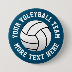 Custom beach volleyball team buttons