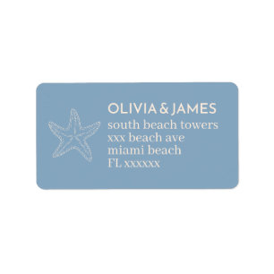 CUSTOM BEACH WEDDING RETURN ADDRESS LABELS