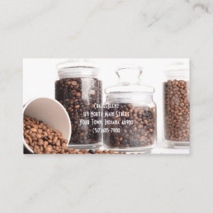 Custom Beans Coffee Shop Business & Punch Business Card
