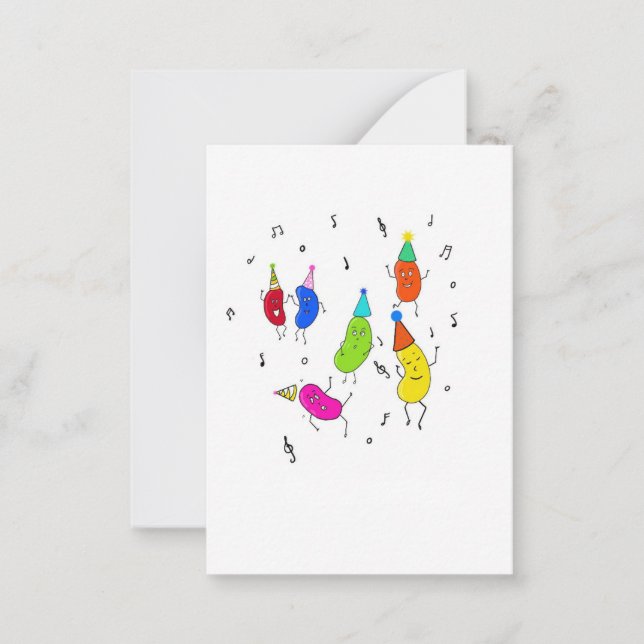 Custom Beans. cute beans Card (Front)