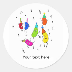 Custom Beans. cute beans Classic Round Sticker
