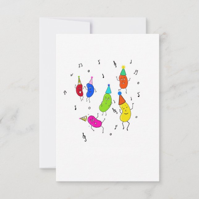 Custom Beans. cute beans Thank You Card (Front)