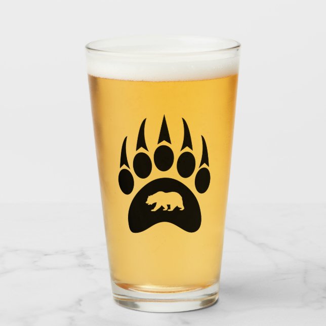 Custom Bear Claw Beer Glass Tumblr (Front Filled)