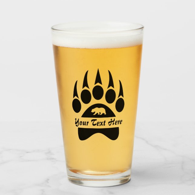 Custom Bear Claw Beer Glass Tumblr (Front Filled)