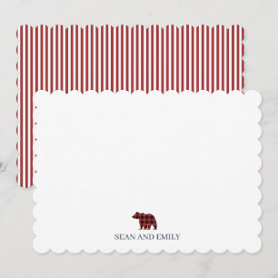 Custom Bear Mountain Christmas Stationary Thank You Card