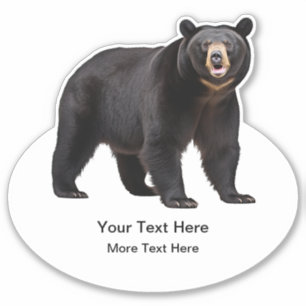 Custom Bear Nature Wildlife Theme Sticker Labels