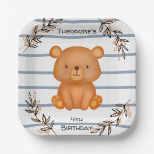 Custom Bear Paper Plate