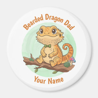 Custom Bearded Dragon Dad Magnet