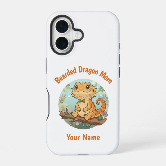 Custom Bearded Dragon Mum iPhone Case (Back)