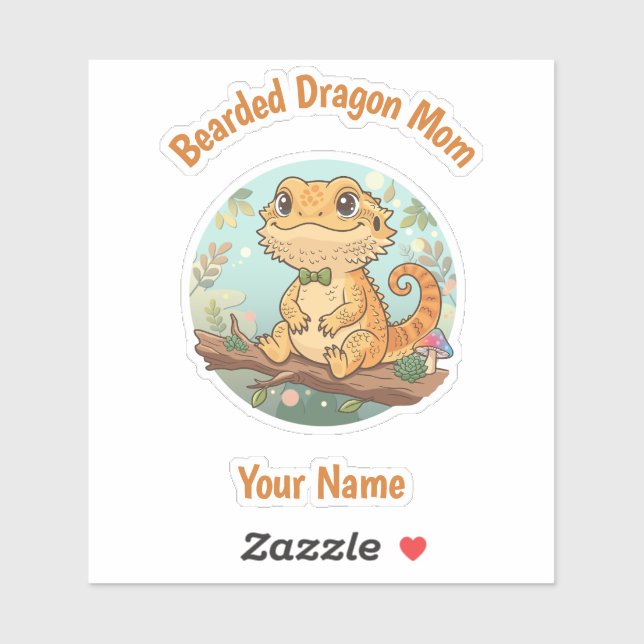 Custom Bearded Dragon Mum Sticker (Sheet)