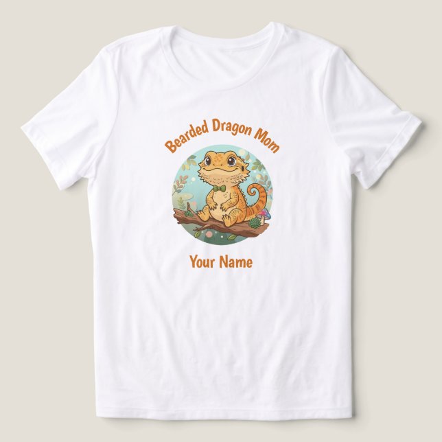 Custom Bearded Dragon Mum Tri-Blend Shirt (Design Front)