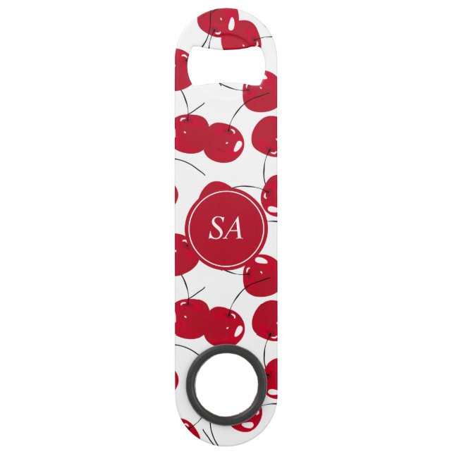 Custom Beautiful Fresh Red Cherry Bottle Opener (Front)