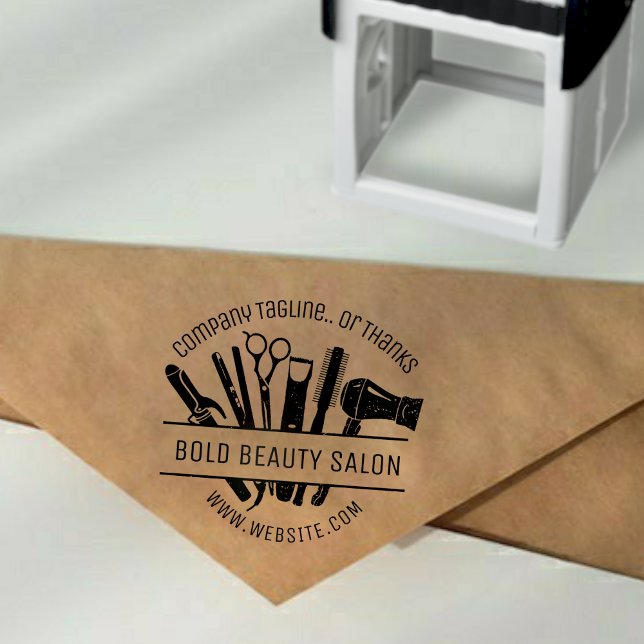 Custom Beauty Salon Tools Hair Stylist Thank You Self-inking Stamp (Creator Uploaded)