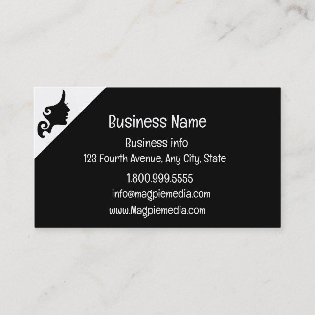 Custom Beauty Stylist Aesthetician Business Card (Front)