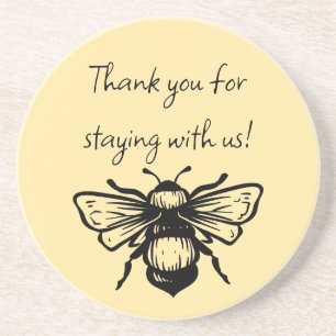 Custom Bee Coasters Sandstone Coasters