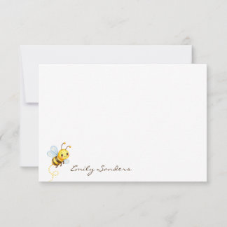 Custom Bee & Honeycomb Note Card