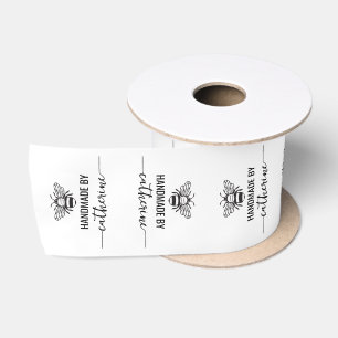  Custom Bee Icon Clothing label for handmade item Satin Ribbon