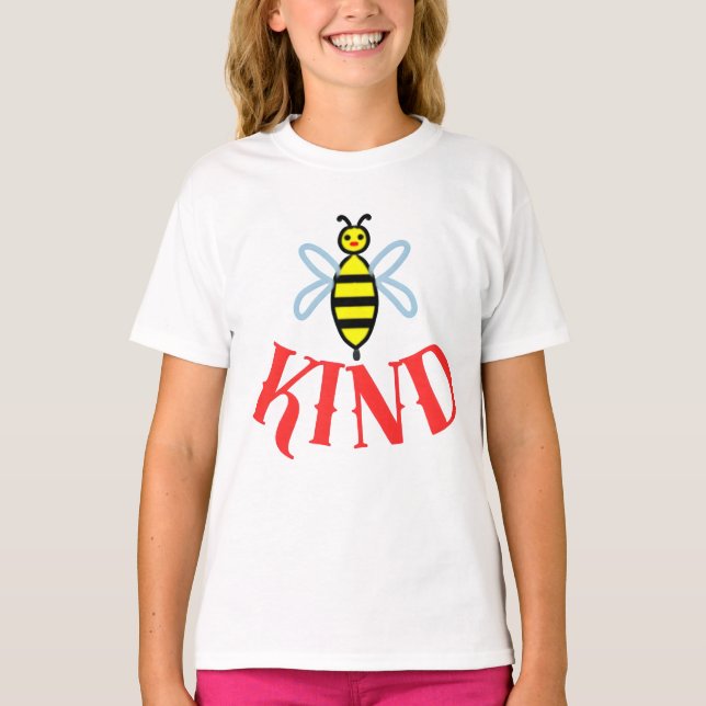 Custom Bee Kind Personalised Gift T-Shirt (Front)