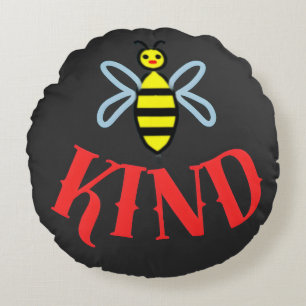Custom Bee Kind Personalised Gift T-Shirt Round Cushion