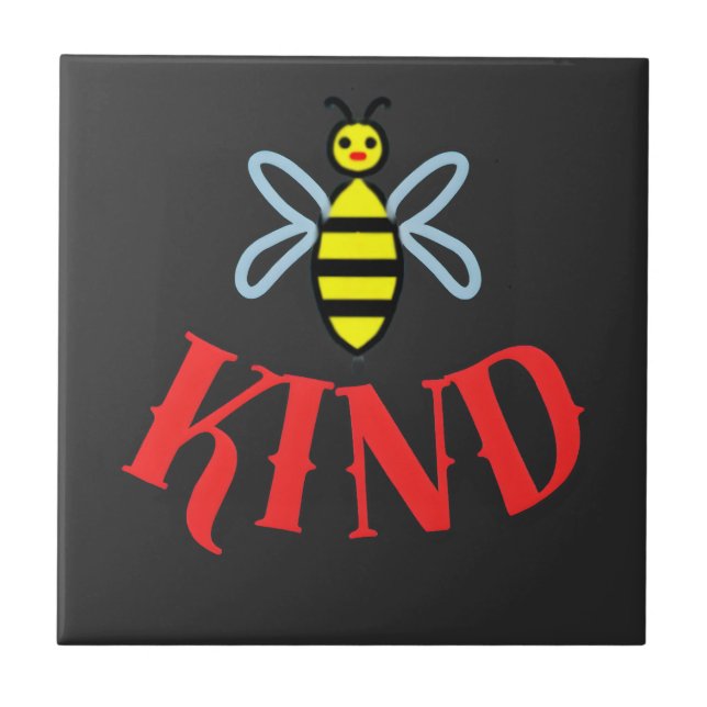 Custom Bee Kind Personalised Gift T-Shirt Tile (Front)