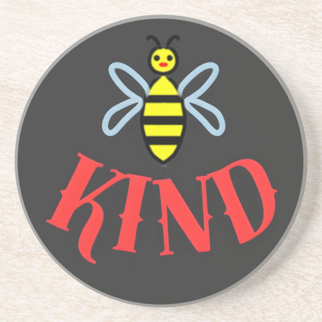Custom Bee Kind Personalized Gift  Coaster (Front)