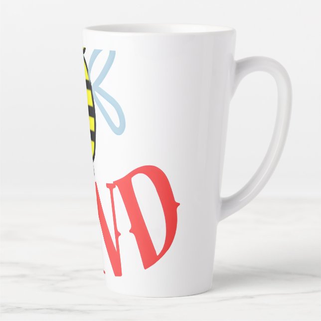 Custom Bee Kind Personalized Gift  Latte Mug (Right)