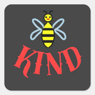 Custom Bee Kind Personalized Gift T-Shirt Square Sticker