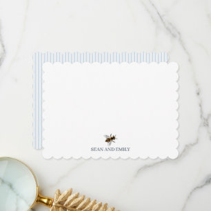 Custom Bee Painting Vintage Thank You Card