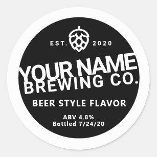 Custom Beer Bottle Labels - Change words colours