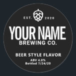 Custom Beer Canning Labels - Change words colours<br><div class="desc">Personalised Custom designed Beer and Canning Label stickers - Add your own words, change the colours, add a different logo and print away! Designed by Garagemonk.com where we sell waterproof labels, bottle caps and brewing aprons. HOW: Choose Edit, adjust the words and upload a PNG file of the logo you...</div>