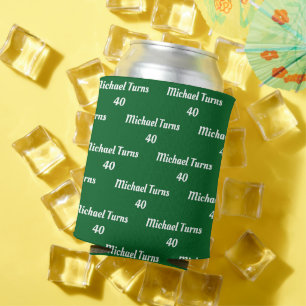 Custom Beer Koozie Personalized Name & Age