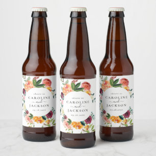 Custom Beer Labels for Autumn Wedding