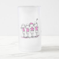 Custom Beer Mug for Ladies Golf League - Pink