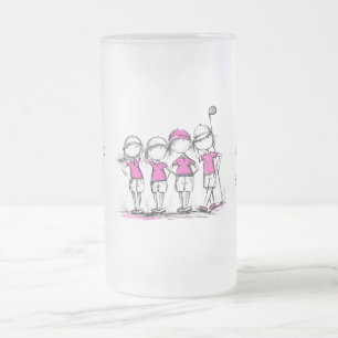 Custom Beer Mug for Ladies Golf League - Pink