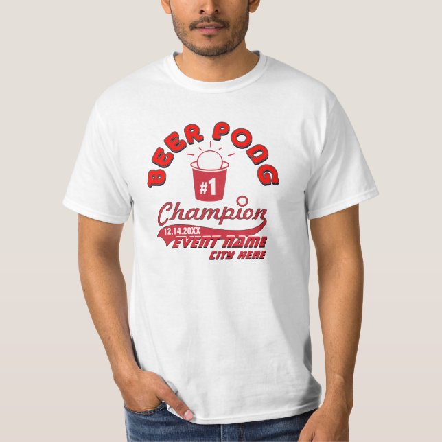 Custom Beer Pong Champion Award Shirt (Front)