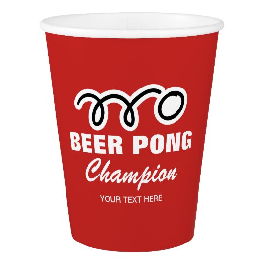 Custom beer pong paper party cups Zazzle.co.uk