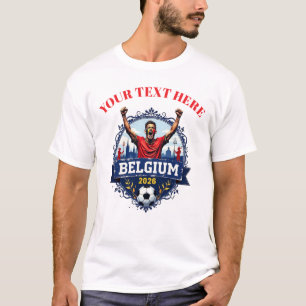 Custom Belgium Soccer Football Team Supporters T-Shirt
