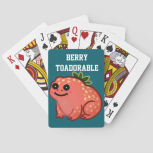 Custom Berry Toadorable Strawberry Frog Playing Cards