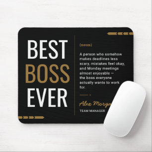 Custom Best Boss Ever Funny Manager Appreciation Mouse Mat